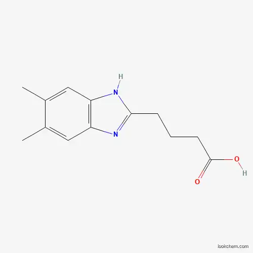 Molecular Structure of 842972-04-7 (4-(5,6-Dimethyl-1H-benzoimidazol-2-yl)-butyric acid)