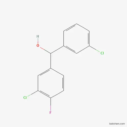 Molecular Structure of 844683-45-0 ((3-Chloro-4-fluorophenyl)(3-chlorophenyl)methanol)