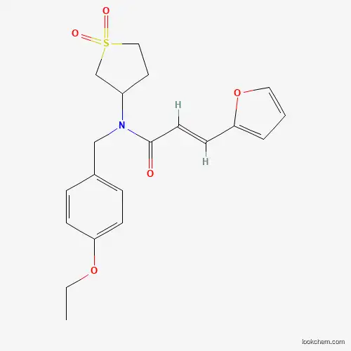 Molecular Structure of 845663-03-8 ((2E)-N-(1,1-dioxidotetrahydrothiophen-3-yl)-N-(4-ethoxybenzyl)-3-(furan-2-yl)prop-2-enamide)