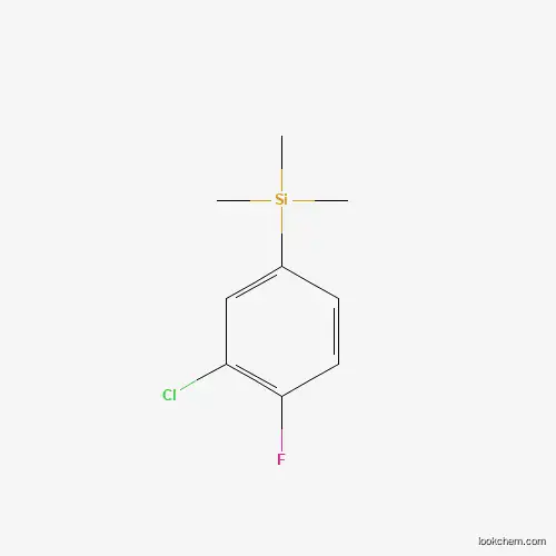 Molecular Structure of 845823-20-3 ((3-Chloro-4-fluorophenyl)trimethylsilane)