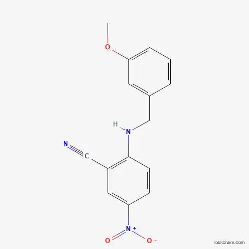 Molecular Structure of 849620-21-9 (2-[(3-Methoxybenzyl)amino]-5-nitrobenzonitrile)