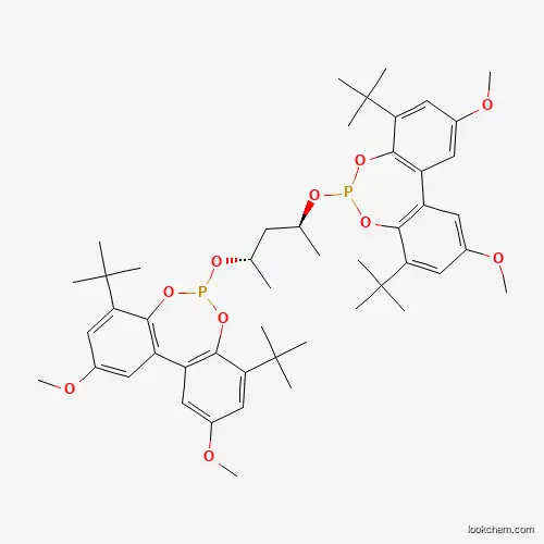 Molecular Structure of 852042-07-0 ((-)-6,6'-{[(1S,3S)-1,3-Dimethyl-1,3-propanediyl]bis(oxy)}bis[4,8-bis(t-butyl)-2,10-dimethoxy-bibenzo[d,f][1,3,2]dioxaphosphepin])