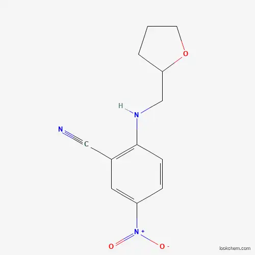 Molecular Structure of 852216-14-9 (5-Nitro-2-[(tetrahydrofuran-2-ylmethyl)amino]benzonitrile)