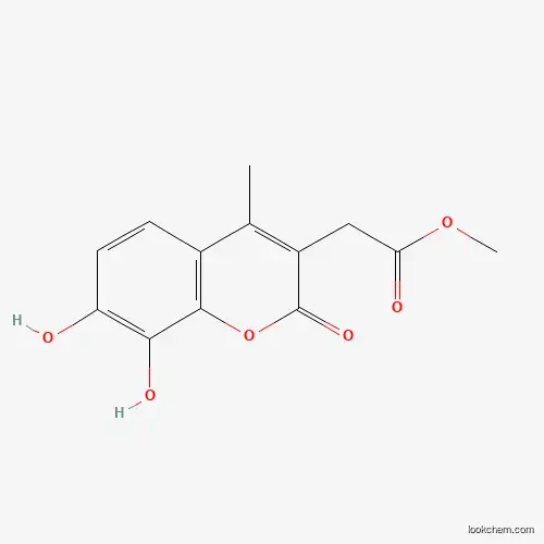 Molecular Structure of 853749-61-8 (methyl (7,8-dihydroxy-4-methyl-2-oxo-2H-chromen-3-yl)acetate)