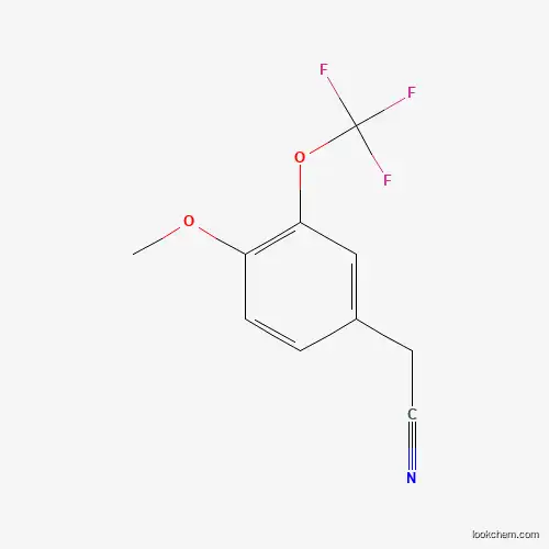 Molecular Structure of 853771-93-4 (4-Methoxy-3-(trifluoromethoxy)phenylacetonitrile)