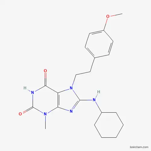 Molecular Structure of 862484-79-5 (8-(cyclohexylamino)-7-(4-methoxyphenethyl)-3-methyl-1H-purine-2,6(3H,7H)-dione)