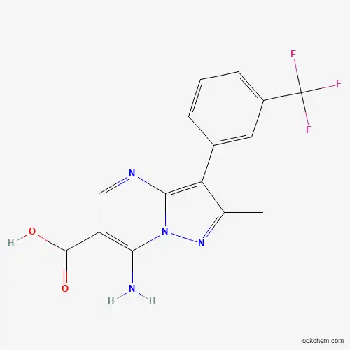 7-AMINO-2-METHYL-3-[3-(TRIFLUOROMETHYL)PHENYL]PYRAZOLO[1,5-A]PYRIMIDINE-6-CARBOXYLIC ACID