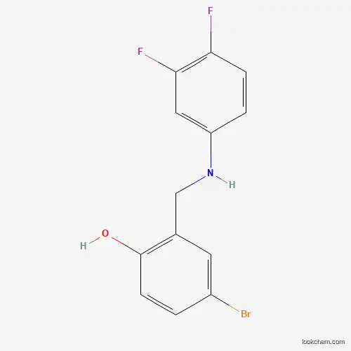 Molecular Structure of 864422-19-5 (4-Bromo-2-[(3,4-difluoroanilino)methyl]benzenol)
