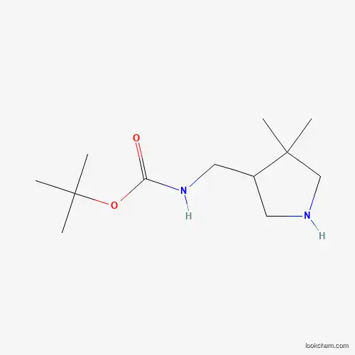 Molecular Structure of 869292-47-7 (tert-butyl N-[(4,4-dimethylpyrrolidin-3-yl)methyl]carbamate)