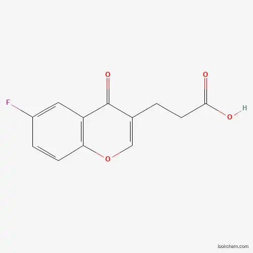 Molecular Structure of 870704-01-1 (3-(6-Fluoro-4-oxo-4H-chromen-3-yl)propanoic acid)