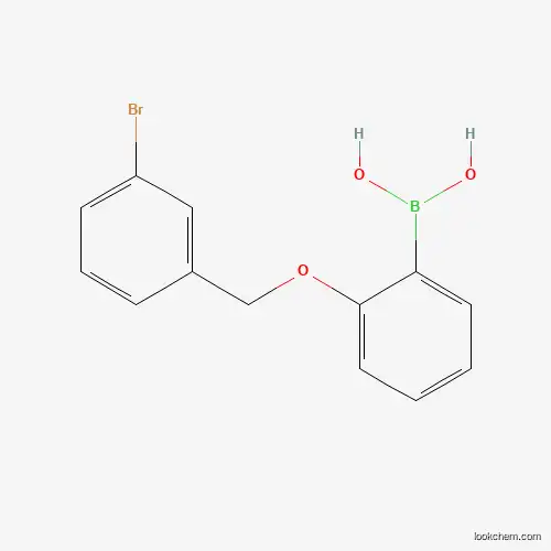 Molecular Structure of 871126-10-2 ((2-((3-Bromobenzyl)oxy)phenyl)boronic acid)