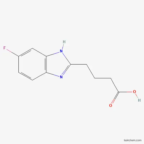 Molecular Structure of 876716-08-4 (4-(5-Fluoro-1H-benzoimidazol-2-yl)-butyric acid)