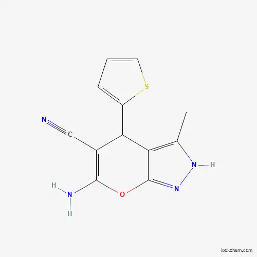 6-AMINO-3-METHYL-4-(2-THIENYL)-4H-PYRANO[3,2-D]PYRAZOLE-5-CARBONITRILE