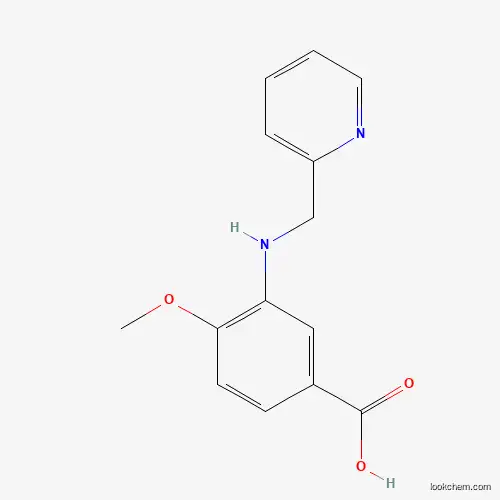 Molecular Structure of 878714-50-2 (4-Methoxy-3-[(pyridin-2-ylmethyl)-amino]-benzoic acid)