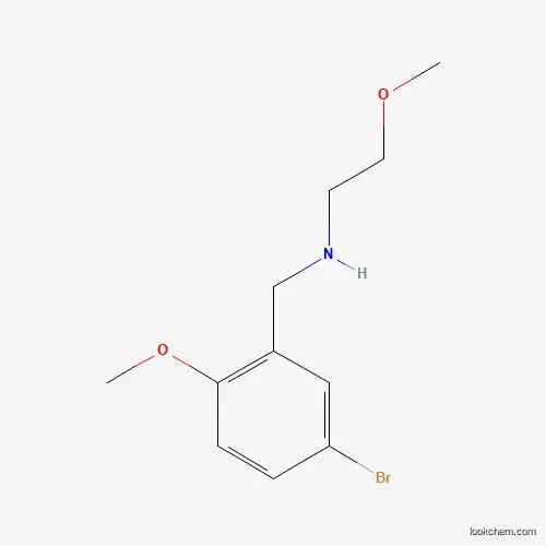 Molecular Structure of 880812-26-0 ((5-Bromo-2-methoxybenzyl)-(2-methoxyethyl)amine)