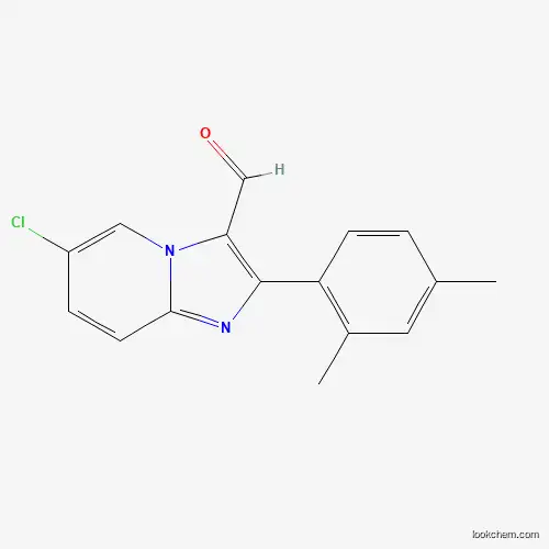 Molecular Structure of 881040-33-1 (6-Chloro-2-(2,4-dimethylphenyl)imidazo[1,2-a]pyridine-3-carbaldehyde)