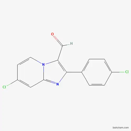 Molecular Structure of 881041-66-3 (7-Chloro-2-(4-chlorophenyl)imidazo[1,2-a]pyridine-3-carbaldehyde)