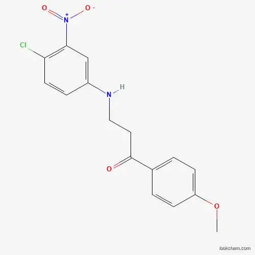 Molecular Structure of 882748-62-1 (3-(4-Chloro-3-nitroanilino)-1-(4-methoxyphenyl)-1-propanone)