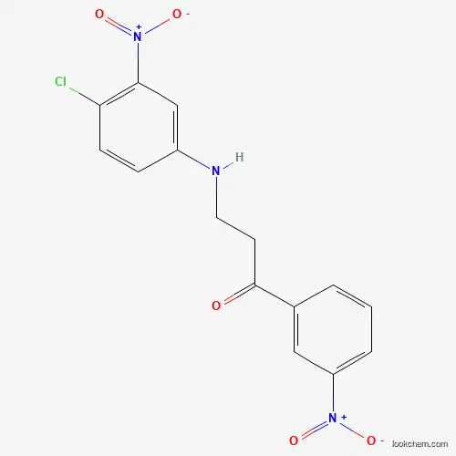 Molecular Structure of 882748-65-4 (3-(4-Chloro-3-nitroanilino)-1-(3-nitrophenyl)-1-propanone)