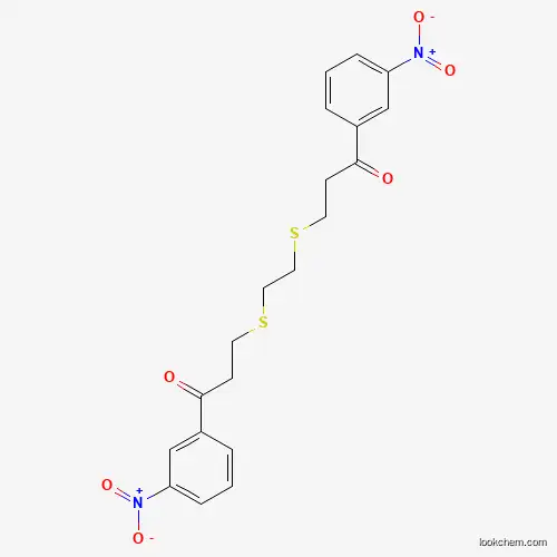 Molecular Structure of 882748-96-1 (1-(3-Nitrophenyl)-3-[(2-{[3-(3-nitrophenyl)-3-oxopropyl]sulfanyl}ethyl)sulfanyl]-1-propanone)