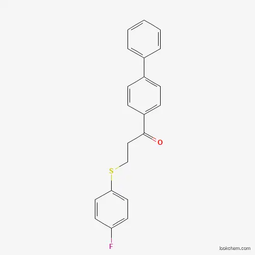 Molecular Structure of 882749-09-9 (1-[1,1'-Biphenyl]-4-yl-3-[(4-fluorophenyl)sulfanyl]-1-propanone)