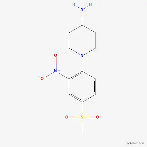 Molecular Structure of 883500-35-4 (N-[4-(Methylsulfonyl)-2-nitrophenyl]-piperidin-4-amine)