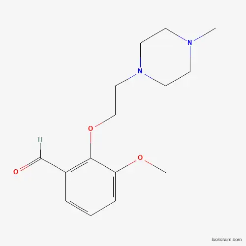 Molecular Structure of 883545-96-8 (3-Methoxy-2-[2-(4-methyl-piperazin-1-yl)-ethoxy]-benzaldehyde)