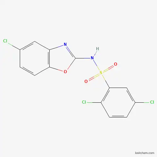 Molecular Structure of 883973-99-7 (2,5-Dichloro-N-(5-chloro-1,3-benzoxazol-2-YL)benzenesulfonamide)