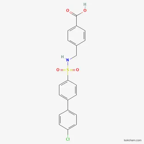 Molecular Structure of 885269-34-1 (4-(((4'-Chloro-[1,1'-biphenyl])-4-sulfonamido)methyl)benzoic acid)