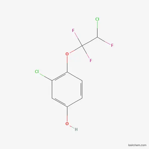 Molecular Structure of 887268-35-1 (3-Chloro-4-(2-chloro-1,1,2-trifluoroethoxy)phenol)