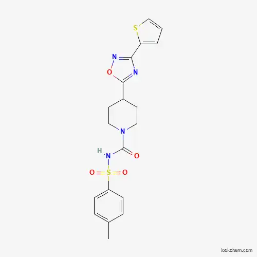 N-((4-METHYLPHENYL)SULPHONYL)-4-[3-(THIEN-2-YL)-1,2,4-OXADIAZOL-5-YL]PIPERIDINE-1-CARBOXAMIDE