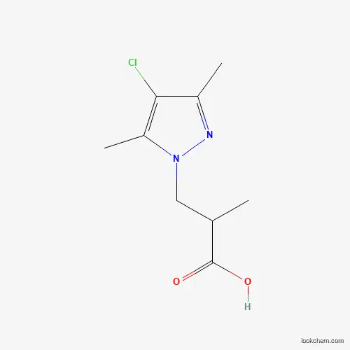 Molecular Structure of 890597-37-2 (3-(4-chloro-3,5-dimethyl-1H-pyrazol-1-yl)-2-methylpropanoic acid)