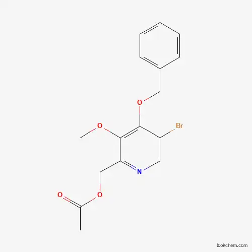 Molecular Structure of 895134-16-4 ((4-(Benzyloxy)-5-bromo-3-methoxypyridin-2-yl)methyl acetate)