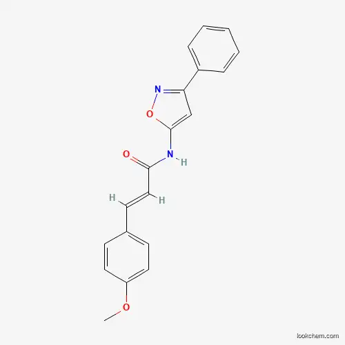 Molecular Structure of 901668-00-6 ((2E)-3-(4-methoxyphenyl)-N-(3-phenyl-1,2-oxazol-5-yl)prop-2-enamide)