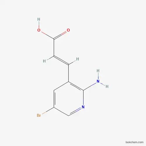 Molecular Structure of 912760-82-8 (3-(2-Amino-5-bromopyridin-3-YL)acrylic acid)