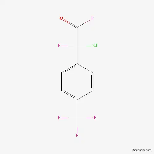 Molecular Structure of 914637-11-9 (2-Chloro-2-fluoro-2-[4-(trifluoromethyl)phenyl]acetyl fluoride)