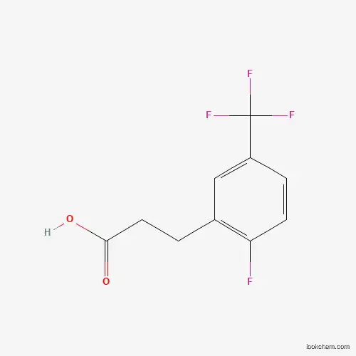 Molecular Structure of 916420-39-8 (3-[2-Fluoro-5-(trifluoromethyl)phenyl]propionic acid)