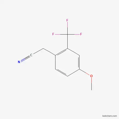 Molecular Structure of 916420-88-7 (4-Methoxy-2-(trifluoromethyl)phenylacetonitrile)