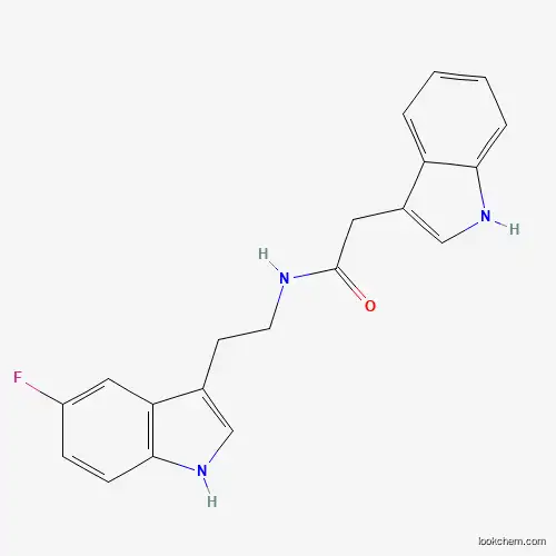 Molecular Structure of 920430-43-9 (N-[2-(5-fluoro-1H-indol-3-yl)ethyl]-2-(1H-indol-3-yl)acetamide)
