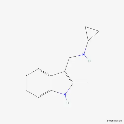 Molecular Structure of 920465-12-9 (N-[(2-methyl-1H-indol-3-yl)methyl]cyclopropanamine hydrochloride)