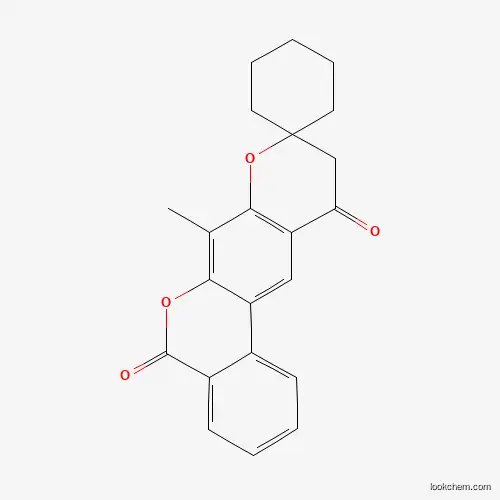 Molecular Structure of 921135-28-6 (7-methyl-5H-spiro[benzo[c]pyrano[3,2-g]chromene-9,1'-cyclohexane]-5,11(10H)-dione)