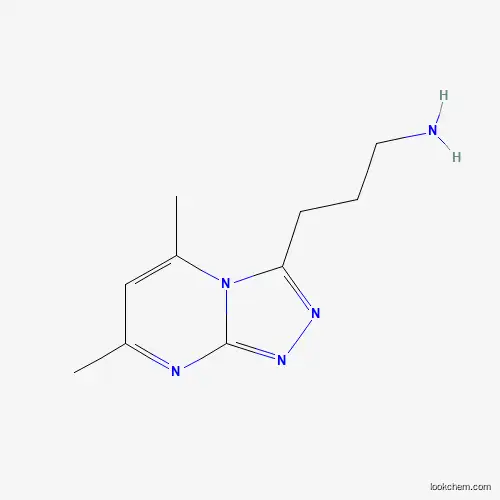 Molecular Structure of 923206-26-2 (3-(5,7-Dimethyl[1,2,4]triazolo[4,3-a]pyrimidin-3-yl)propan-1-amine)