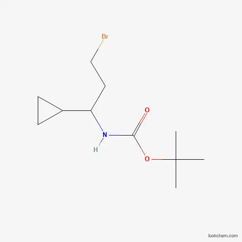 Molecular Structure of 924817-97-0 (Tert-butyl 3-bromo-1-cyclopropylpropylcarbamate)