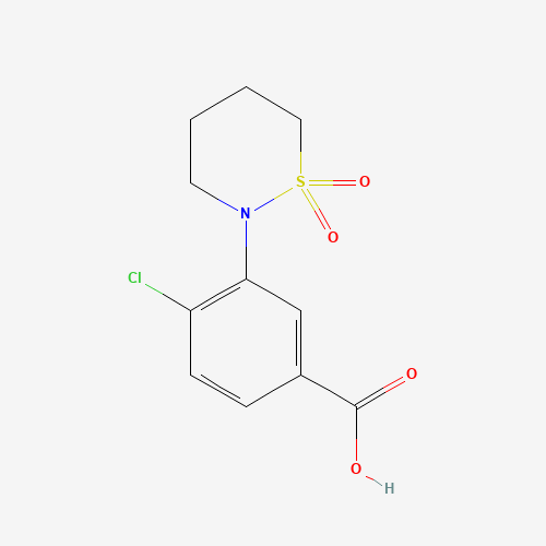 4-Chloro-3-(1,1-dioxo-1lambda*6*-[1,2]thiazinan-2-yl)-benzoic acid