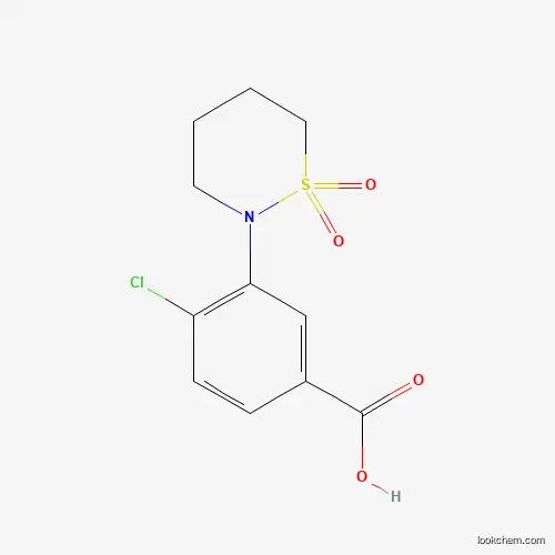 4-Chloro-3-(1,1-dioxo-1lambda*6*-[1,2]thiazinan-2-yl)-benzoic acid