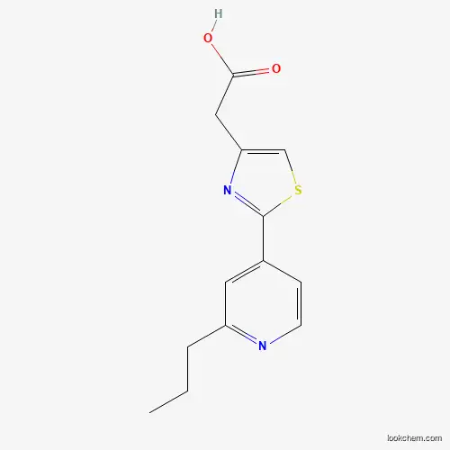 Molecular Structure of 929813-74-1 ([2-(2-Propylpyridin-4-yl)-1,3-thiazol-4-yl]acetic acid)