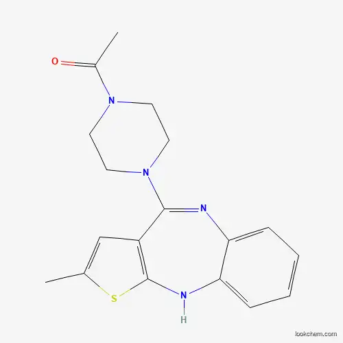 Molecular Structure of 935272-10-9 ((E)-1-(4-(2-Methyl-10H-benzo[B]thieno[2,3-E][1,4]diazepin-4-YL)piperazin-1-YL)ethanone)