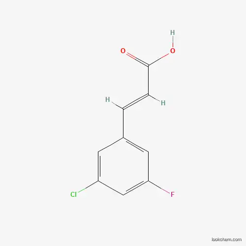 Molecular Structure of 936366-61-9 (3-Chloro-5-fluorocinnamic acid)