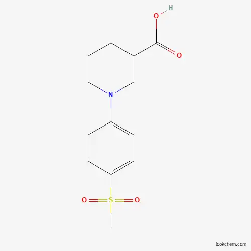 Molecular Structure of 942474-19-3 (1-[4-(Methylsulfonyl)phenyl]piperidine-3-carboxylic acid)