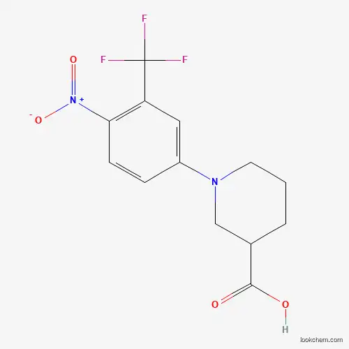 1-[4-Nitro-3-(trifluoromethyl)phenyl]piperidine-3-carboxylic acid